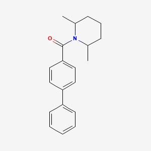 molecular formula C20H23NO B4929543 1-(4-biphenylylcarbonyl)-2,6-dimethylpiperidine 