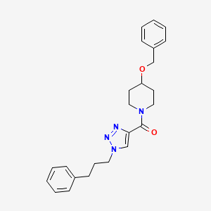 molecular formula C24H28N4O2 B4929548 4-(benzyloxy)-1-{[1-(3-phenylpropyl)-1H-1,2,3-triazol-4-yl]carbonyl}piperidine 