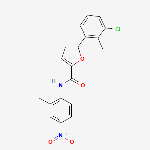molecular formula C19H15ClN2O4 B4929562 5-(3-chloro-2-methylphenyl)-N-(2-methyl-4-nitrophenyl)-2-furamide 