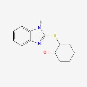 molecular formula C13H14N2OS B4929569 2-(1H-benzimidazol-2-ylthio)cyclohexanone 
