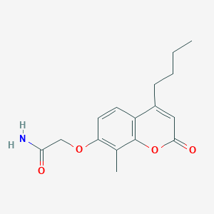 molecular formula C16H19NO4 B4929576 2-[(4-butyl-8-methyl-2-oxo-2H-chromen-7-yl)oxy]acetamide 