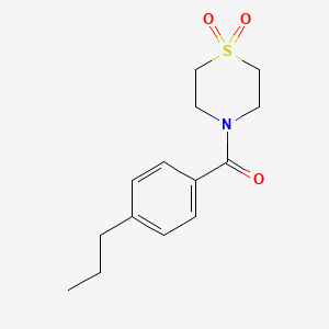 molecular formula C14H19NO3S B4929585 4-(4-propylbenzoyl)thiomorpholine 1,1-dioxide 