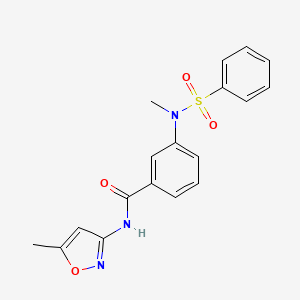 molecular formula C18H17N3O4S B4929588 N-(5-methyl-3-isoxazolyl)-3-[methyl(phenylsulfonyl)amino]benzamide 