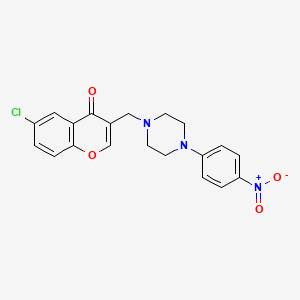 molecular formula C20H18ClN3O4 B4929598 6-chloro-3-{[4-(4-nitrophenyl)-1-piperazinyl]methyl}-4H-chromen-4-one 
