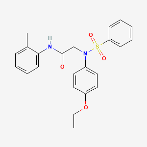 molecular formula C23H24N2O4S B4929602 N~2~-(4-ethoxyphenyl)-N~1~-(2-methylphenyl)-N~2~-(phenylsulfonyl)glycinamide 