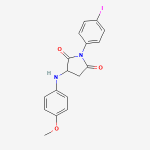 molecular formula C17H15IN2O3 B4929607 1-(4-iodophenyl)-3-[(4-methoxyphenyl)amino]-2,5-pyrrolidinedione 