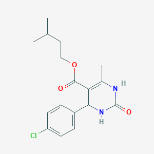 molecular formula C17H21ClN2O3 B4929620 3-methylbutyl 4-(4-chlorophenyl)-6-methyl-2-oxo-1,2,3,4-tetrahydro-5-pyrimidinecarboxylate 