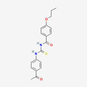 molecular formula C19H20N2O3S B4929626 N-{[(4-acetylphenyl)amino]carbonothioyl}-4-propoxybenzamide 