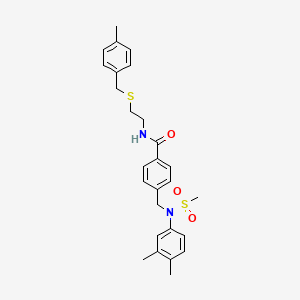 molecular formula C27H32N2O3S2 B4929633 4-{[(3,4-dimethylphenyl)(methylsulfonyl)amino]methyl}-N-{2-[(4-methylbenzyl)thio]ethyl}benzamide 