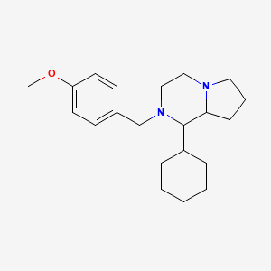 molecular formula C21H32N2O B4929668 1-cyclohexyl-2-(4-methoxybenzyl)octahydropyrrolo[1,2-a]pyrazine 