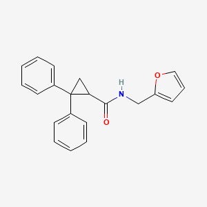 molecular formula C21H19NO2 B4929670 N-(2-furylmethyl)-2,2-diphenylcyclopropanecarboxamide 