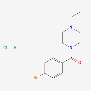molecular formula C13H18BrClN2O B4929698 1-(4-bromobenzoyl)-4-ethylpiperazine hydrochloride 