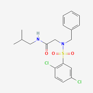 molecular formula C19H22Cl2N2O3S B4929704 N~2~-benzyl-N~2~-[(2,5-dichlorophenyl)sulfonyl]-N~1~-isobutylglycinamide 
