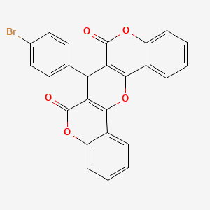 molecular formula C25H13BrO5 B4929712 7-(4-bromophenyl)-6H,7H,8H-chromeno[3',4':5,6]pyrano[3,2-c]chromene-6,8-dione 