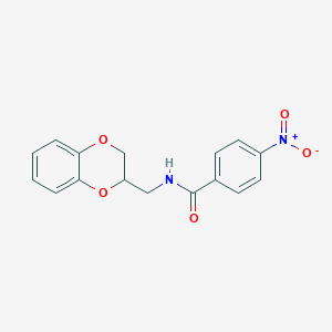 molecular formula C16H14N2O5 B4929733 N-(2,3-dihydro-1,4-benzodioxin-2-ylmethyl)-4-nitrobenzamide 