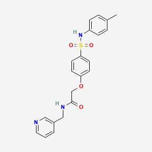 molecular formula C21H21N3O4S B4929741 2-(4-{[(4-methylphenyl)amino]sulfonyl}phenoxy)-N-(3-pyridinylmethyl)acetamide 