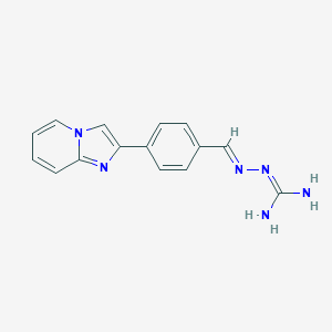molecular formula C15H14N6 B492975 2-(4-Imidazo[1,2-a]pyridin-2-ylbenzylidene)hydrazinecarboximidamide 