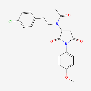 molecular formula C21H21ClN2O4 B4929754 N-[2-(4-chlorophenyl)ethyl]-N-[1-(4-methoxyphenyl)-2,5-dioxo-3-pyrrolidinyl]acetamide 