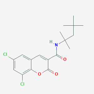 6,8-dichloro-2-oxo-N-(1,1,3,3-tetramethylbutyl)-2H-chromene-3-carboxamide