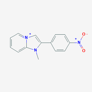 molecular formula C14H12N3O2+ B492977 1-Methyl-2-(4-nitrophenyl)imidazo[1,2-a]pyridin-1-ium 