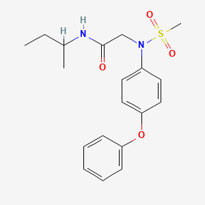 molecular formula C19H24N2O4S B4929772 N~1~-(sec-butyl)-N~2~-(methylsulfonyl)-N~2~-(4-phenoxyphenyl)glycinamide 