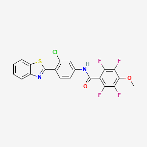 molecular formula C21H11ClF4N2O2S B4929779 N-[4-(1,3-benzothiazol-2-yl)-3-chlorophenyl]-2,3,5,6-tetrafluoro-4-methoxybenzamide 