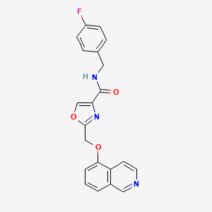 molecular formula C21H16FN3O3 B4929806 N-(4-fluorobenzyl)-2-[(5-isoquinolinyloxy)methyl]-1,3-oxazole-4-carboxamide 