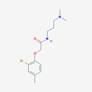 molecular formula C14H21BrN2O2 B4929808 2-(2-bromo-4-methylphenoxy)-N-[3-(dimethylamino)propyl]acetamide 