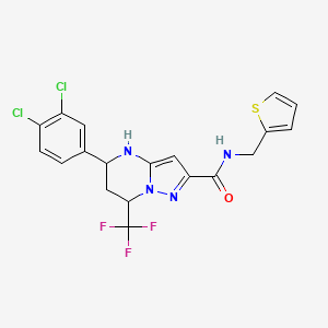 5-(3,4-dichlorophenyl)-N-(2-thienylmethyl)-7-(trifluoromethyl)-4,5,6,7-tetrahydropyrazolo[1,5-a]pyrimidine-2-carboxamide