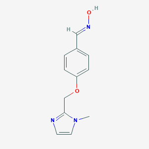 molecular formula C12H13N3O2 B492984 4-[(1-methyl-1H-imidazol-2-yl)methoxy]benzaldehyde oxime 