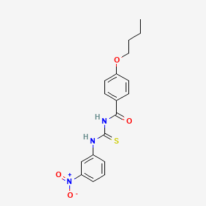 molecular formula C18H19N3O4S B4929842 4-butoxy-N-{[(3-nitrophenyl)amino]carbonothioyl}benzamide 