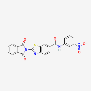 2-(1,3-dioxo-1,3-dihydro-2H-isoindol-2-yl)-N-(3-nitrophenyl)-1,3-benzothiazole-6-carboxamide