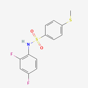 molecular formula C13H11F2NO2S2 B4929881 N-(2,4-difluorophenyl)-4-(methylthio)benzenesulfonamide 