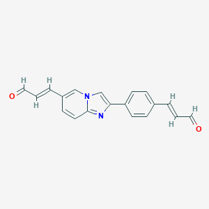 molecular formula C19H14N2O2 B492989 3-{4-[6-(3-Oxo-1-propenyl)imidazo[1,2-a]pyridin-2-yl]phenyl}acrylaldehyde 