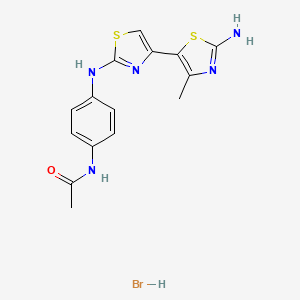 molecular formula C15H16BrN5OS2 B4929905 N-{4-[(2'-amino-4'-methyl-4,5'-bi-1,3-thiazol-2-yl)amino]phenyl}acetamide hydrobromide 