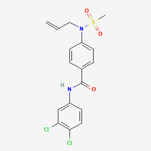 molecular formula C17H16Cl2N2O3S B4929910 4-[allyl(methylsulfonyl)amino]-N-(3,4-dichlorophenyl)benzamide 