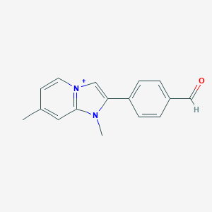 2-(4-Formylphenyl)-1,7-dimethylimidazo[1,2-a]pyridin-1-ium