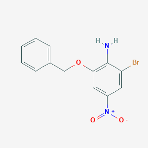 molecular formula C13H11BrN2O3 B492994 2-(Benzyloxy)-6-bromo-4-nitroaniline 