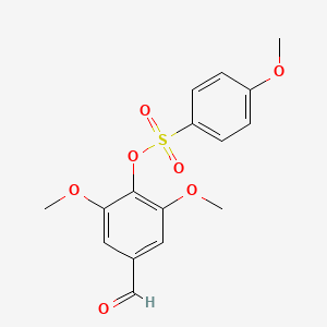 molecular formula C16H16O7S B4929967 4-formyl-2,6-dimethoxyphenyl 4-methoxybenzenesulfonate 