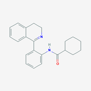 molecular formula C22H24N2O B4929968 N-[2-(3,4-dihydro-1-isoquinolinyl)phenyl]cyclohexanecarboxamide 