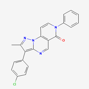 molecular formula C22H15ClN4O B4929987 3-(4-chlorophenyl)-2-methyl-7-phenylpyrazolo[1,5-a]pyrido[3,4-e]pyrimidin-6(7H)-one 