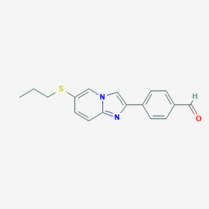 molecular formula C17H16N2OS B492999 4-[6-(Propylsulfanyl)imidazo[1,2-a]pyridin-2-yl]benzaldehyde 