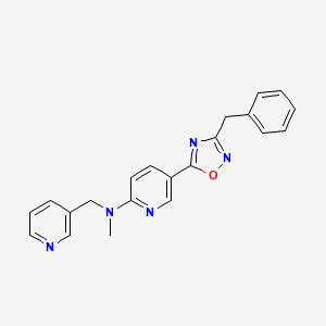 molecular formula C21H19N5O B4929994 5-(3-benzyl-1,2,4-oxadiazol-5-yl)-N-methyl-N-(3-pyridinylmethyl)-2-pyridinamine 