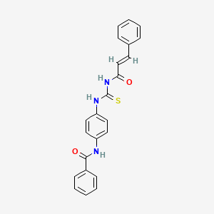 molecular formula C23H19N3O2S B4930002 N-(4-{[(cinnamoylamino)carbonothioyl]amino}phenyl)benzamide 