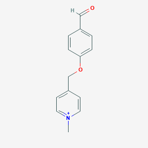 molecular formula C14H14NO2+ B493003 4-[(4-Formylphenoxy)methyl]-1-methylpyridinium 