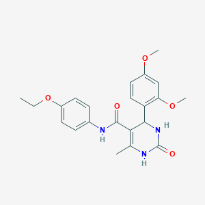 molecular formula C22H25N3O5 B4930050 4-(2,4-dimethoxyphenyl)-N-(4-ethoxyphenyl)-6-methyl-2-oxo-1,2,3,4-tetrahydro-5-pyrimidinecarboxamide 