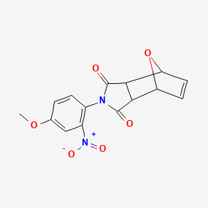 molecular formula C15H12N2O6 B4930061 4-(4-methoxy-2-nitrophenyl)-10-oxa-4-azatricyclo[5.2.1.0~2,6~]dec-8-ene-3,5-dione 