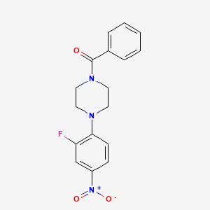molecular formula C17H16FN3O3 B4930066 1-benzoyl-4-(2-fluoro-4-nitrophenyl)piperazine 