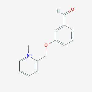 molecular formula C14H14NO2+ B493008 2-[(3-Formylphenoxy)methyl]-1-methylpyridinium 