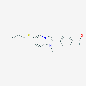 6-(Butylsulfanyl)-2-(4-formylphenyl)-1-methylimidazo[1,2-a]pyridin-1-ium